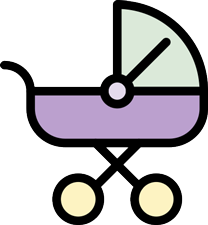 gráfico de cuna de bebé